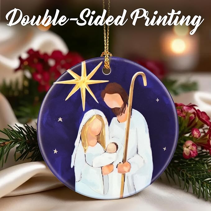 Nativity Ornaments, Christmas Ornaments: Christmas Tree Decorations, Holiday Decor, Stocking Stuffers, Gift Ideas, Xmas Gift, Christian Gifts & Religion Gifts