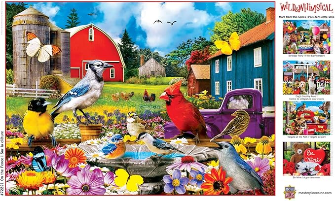 Baby Fanatics MasterPieces 1000 Piece Jigsaw Puzzle for Adults, Family, Or Youth- On The Fence - 19.25"x26.75"