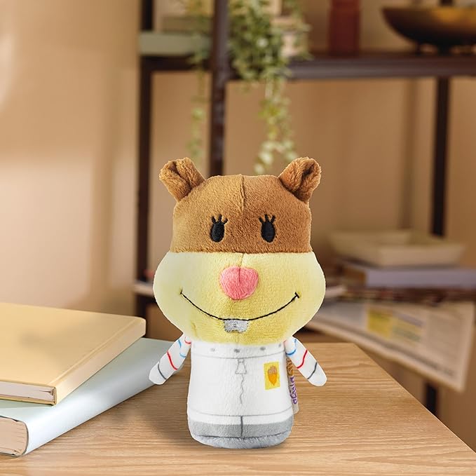 Hallmark itty Bitty Nickelodeon Spongebob Squarepants Plush Toy (Sandy Cheeks) 4" Mini Stuffed Animal, Easter Basket Stuffers