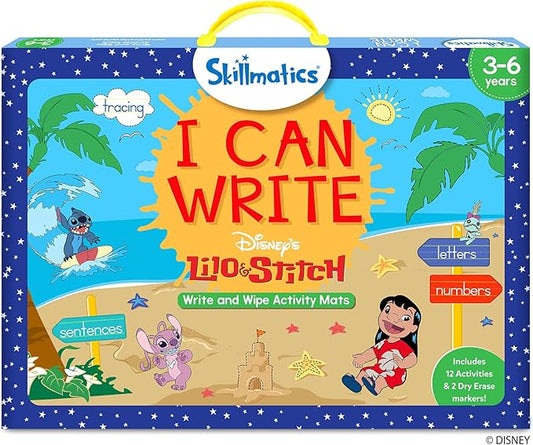 Skillmatics I Can Write Disney's Lilo & Stitch - Reusable Preschool Learning Activities, Educational Toy and Game, Back to School Supplies, Gifts for Students, Kids, Toddlers Ages 3, 4, 5, 6