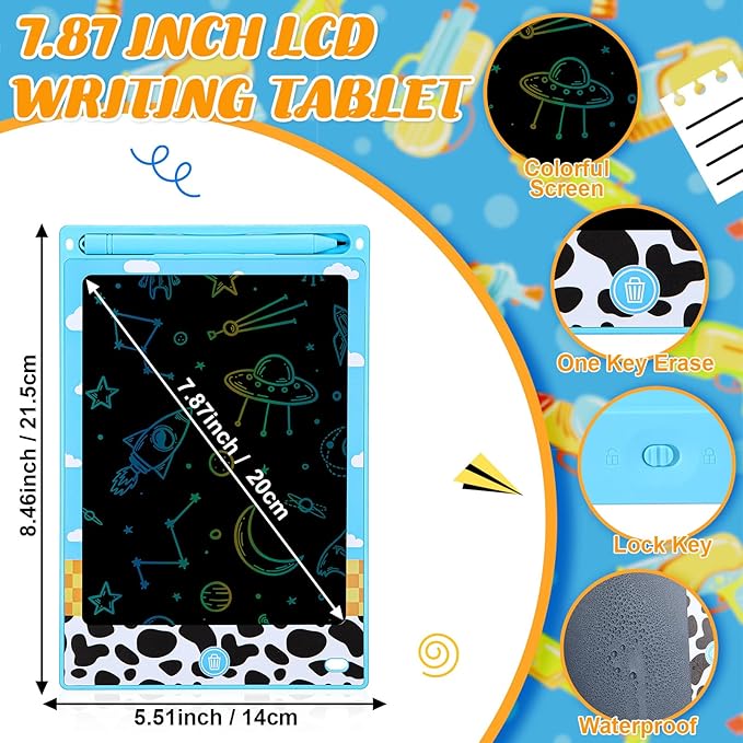 Nezyo 12 Pack Large Toy Party Favors LCD Writing Tablet for Kids 8.5 Inch Cartoon Toys Drawing Tablet Erasable Reusable Electronic Drawing Pads for Birthday Party Supplies Gifts Goodie Bags Stuffers