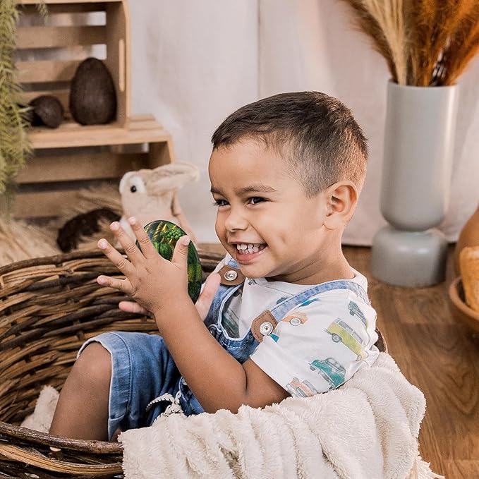 ACOCOFE Dragon Egg,Lava Dragon Eggs with Luminous Base Ornaments,Handmade Sculpture Resin Crystal Dragon Souvenir,Dragon Egg Ornaments Gift for Christmas,Birthdays,Graduation (Green with Base)