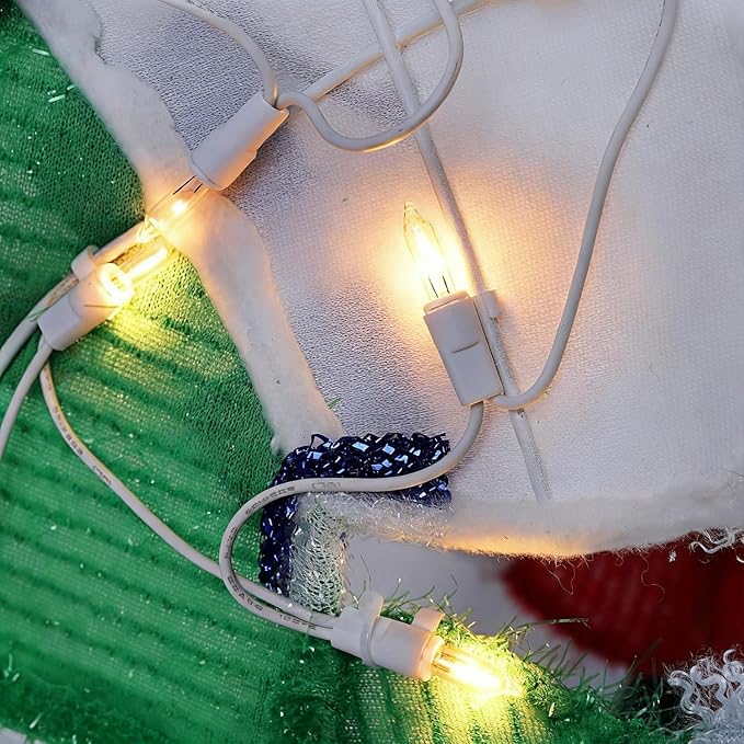 Hausse Set of 2 Lighted Snowmen Christmas Decorations, Pre-Lit 2D Tinsel Cute Snowman Snowball Fight with Lights, Light Up & Plug in for Indoor Outdoor Xmas Winter Holiday Yard Lawn Garden Decor