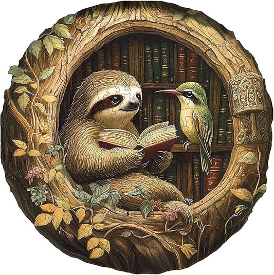 Wooden Puzzles for Adults, Wooden Jigsaw Puzzles for Adults Kids, Zoological Library Unique Shaped Wood Puzzles Adult, Creative Birthday Gifts for Friends Family Game (13.4 * 13.4in 295pcs)