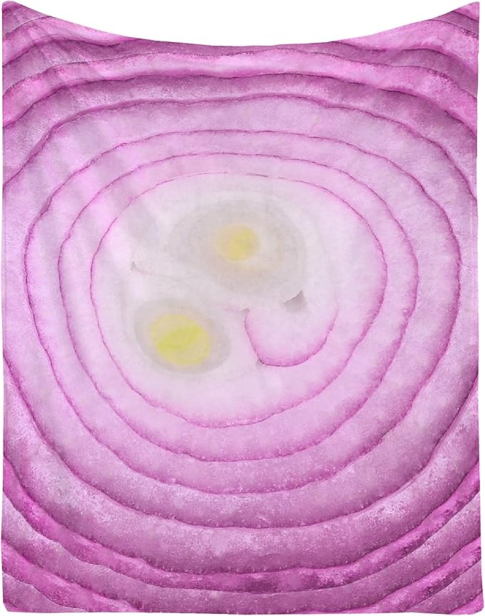 Onion Blanket Fleece Lightweight Throws Gift for Birthday Christmas Soft Flannel Blankets for All Season Bed Sofa Teen Size-50"x60"
