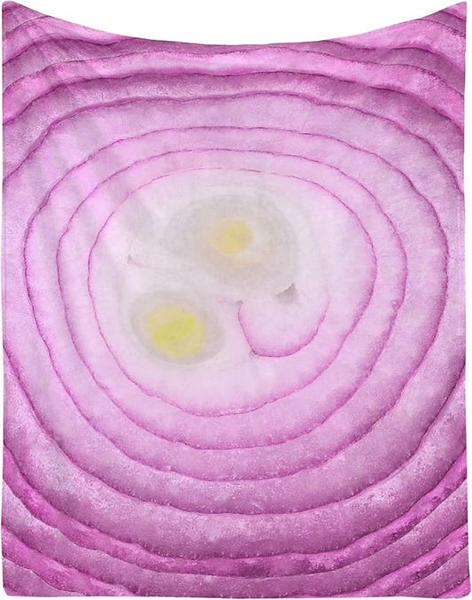 Onion Blanket Fleece Lightweight Throws Gift for Birthday Christmas Soft Flannel Blankets for All Season Bed Sofa Kid Size-40"x50"