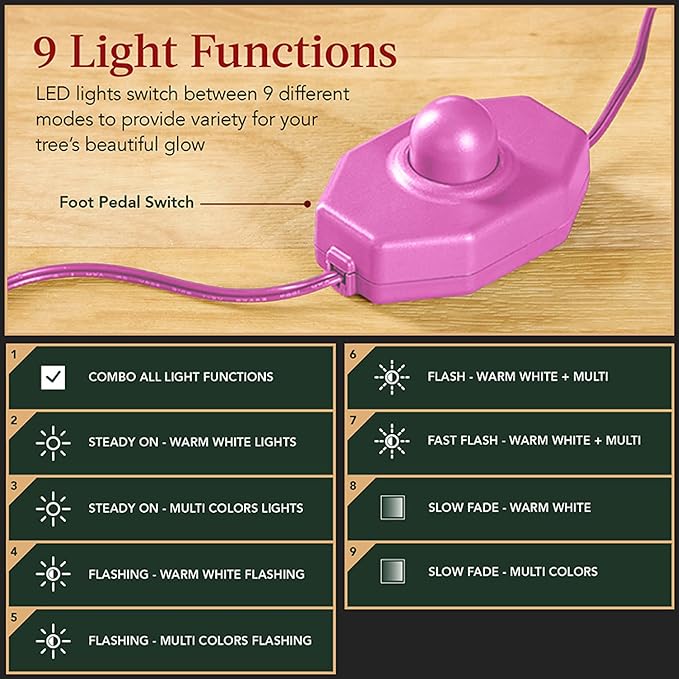 Best Choice Products Pre-Lit Sparse Christmas Tree 12ft Artificial Flocked Pine Holiday Décor Aspen Noble Fir White & Multicolor LED Lights- Pink