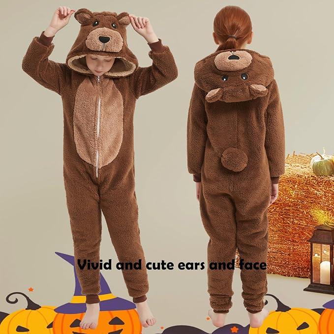 SWEETXIN Unise Kids Jumpsuit Cosplay Onesie One Piece Suit for Girls Boys Halloween Character Costume Dress Up Party