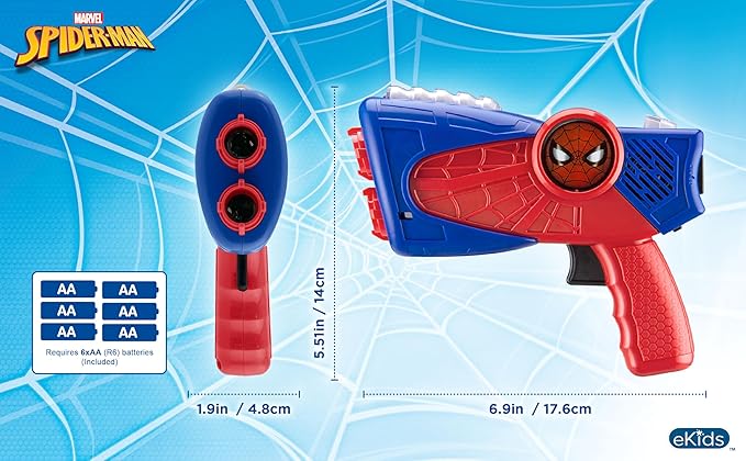 eKids Spiderman Laser Tag Toys for Boys, 2 Player Game Designed for Fans of Spiderman Toys