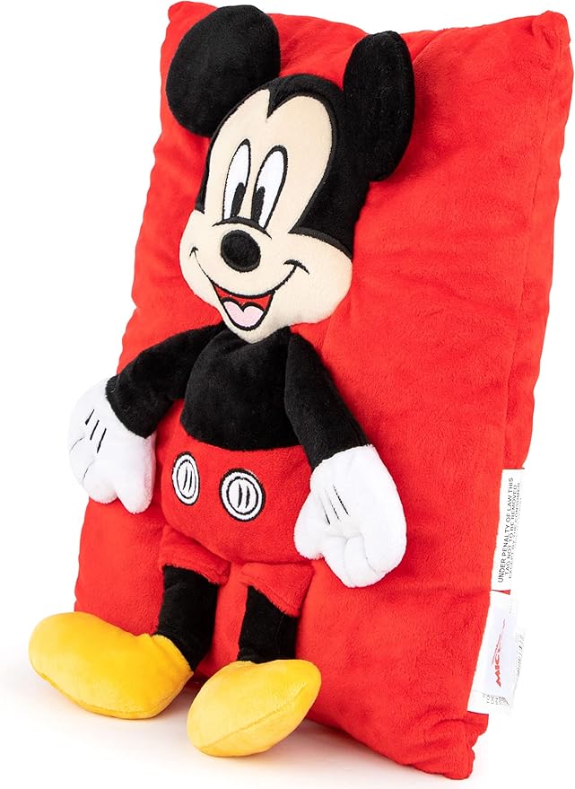 Jay Franco Disney Mickey Mouse 3D Snuggle Pillow - Super Soft – Measures 15 Inches (Official Disney Product)