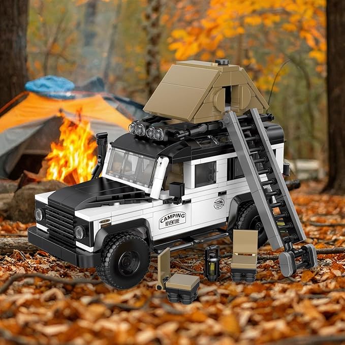 Off-Road Vehicles Car Building Toy with Collectible Storage Box(676 Pcs) 1:32 Model,Compatible with Adult Collectible Model Cars Kits to Build for Ages 8-16 Boys Kids Hobbyist&Collector