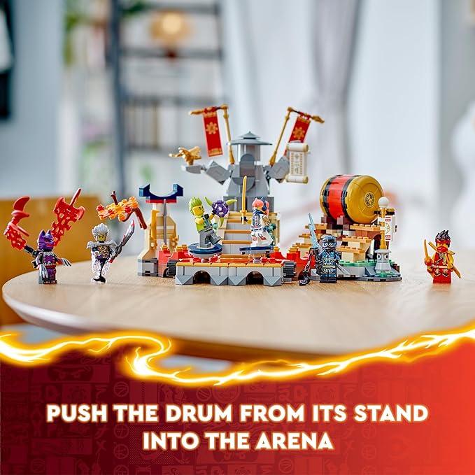LEGO NINJAGO Tournament Battle Arena Playset with 6 Minifigures, Action Toy for Kids, Ninja Toy Building Set, Birthday Gift Idea for Boys and Girls Aged 7 and Up, 71818