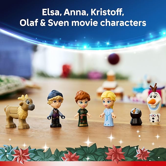 LEGO Disney Frozen Advent Calendar 2025 Kids Toy - Holiday Countdown Playset for Boys & Girls, Ages 5+ - Ana & Elsa Minidolls & Buildable Surprises - Disney Princess Gift for Christmas - 43273