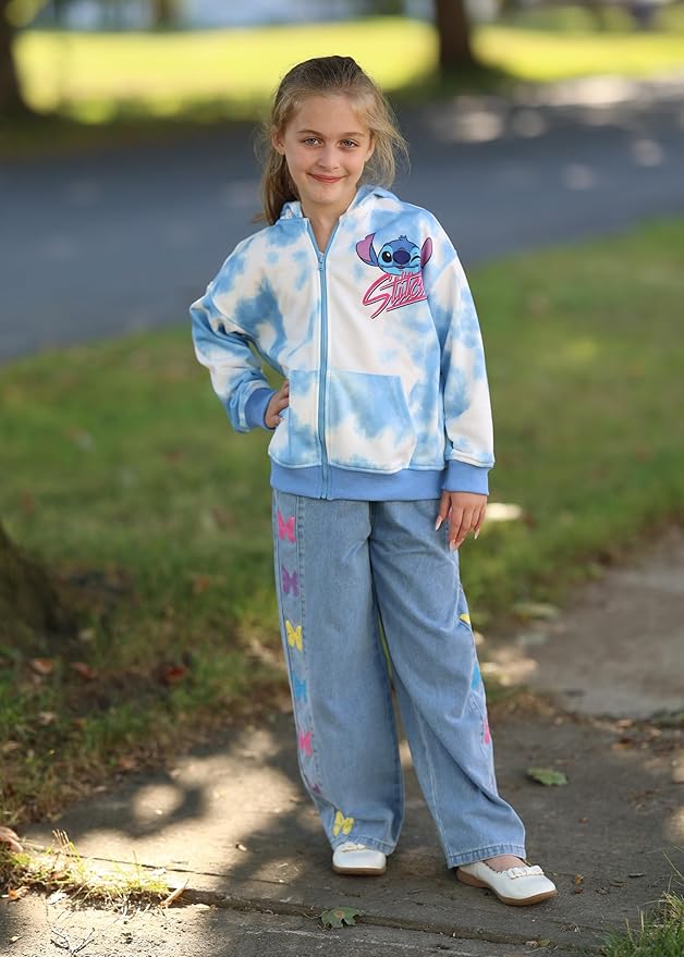 Disney Frozen Stitch Princess Minnie Mickey Spiderman Girls/Boys Zip Up Hoodie Fall Zipper Sweatshirt Jacket Toddler-Big Kid