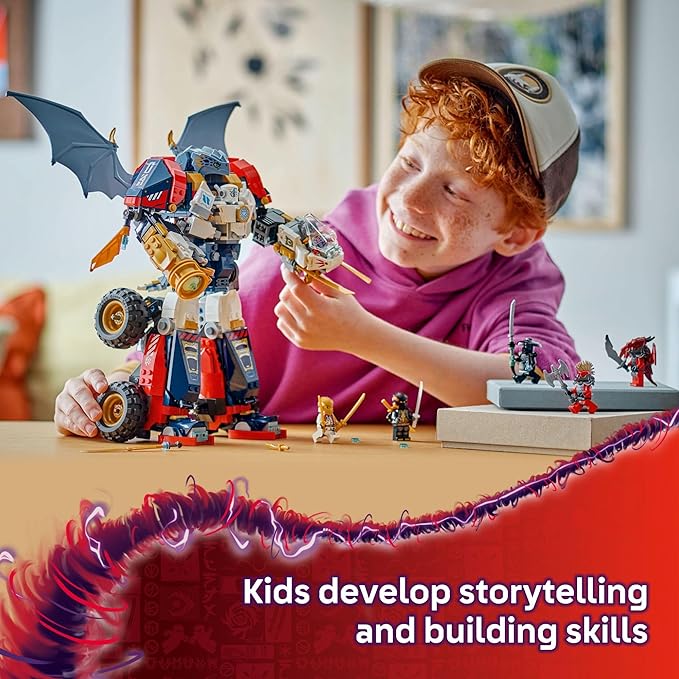 LEGO NINJAGO Zane's Ultra Combiner Mech Ninja Toy - Pretend Play 4-in-1 Building Toy Set for Kids, Boys and Girls, Ages 9+ - with 6 Minifigures - Gift Idea for Birthdays - 71834