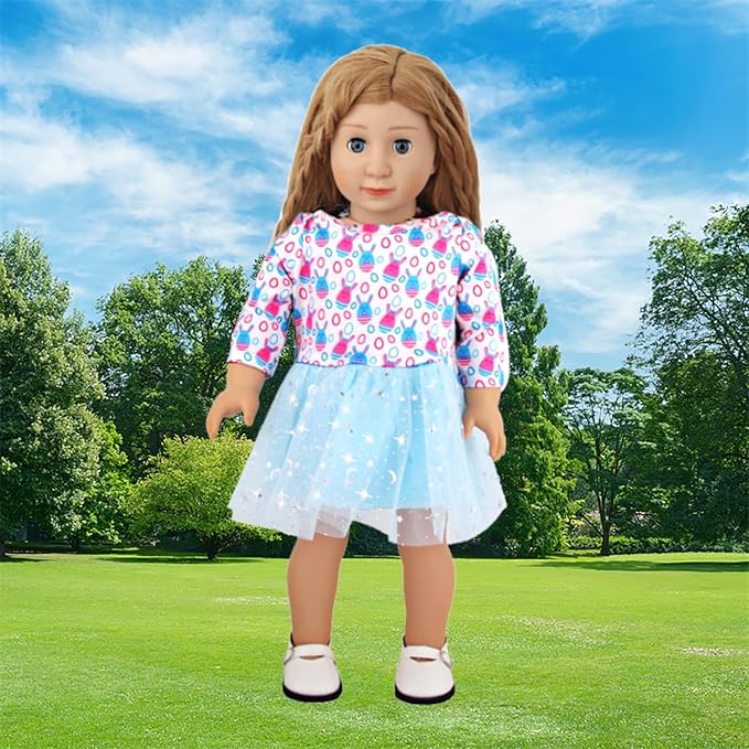 10 Sets of 18 Inch American Doll Clothes, Including 10 of Doll Clothing Dress Outfits for Gift Dolls, Birthday Gifts for Kids