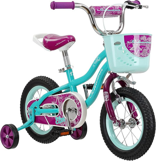 Schwinn Elm Bike, 12 Inch Bike for Kids Ages 2-4, SmartStart Ergonomic Design for Kids, Adjustable Seat Grows with your Child, Rear Coaster Brake and Front Caliper Brake, Training Bicycle