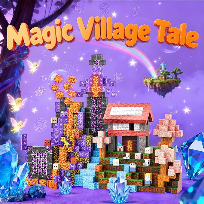 150 PCS Magnetic Blocks for Kids Ages 3 4 5 6 7 8 9 10, STEM Sensory Building Toys, Magnetic Toys, Christmas Birthday Gifts for Toddlers Boys & Girls