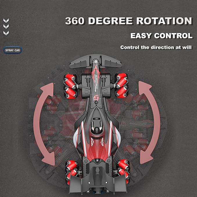 2.4GHz Remote Control Car - 360° Spin High-Speed Drift F1 Formula Racing, with Spray, Music & Light, Toy for Kids 8-12 Year Birthday Coolest Best Toy(Purple)