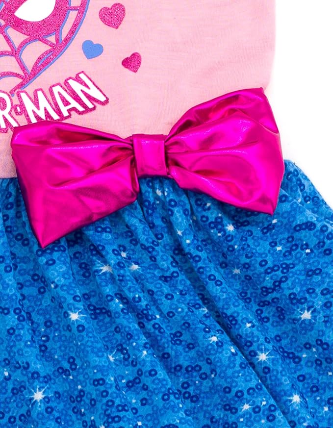 Marvel Spider-Man Girls Dress Toddler to Big Kid Sizes (2T - 14-16)