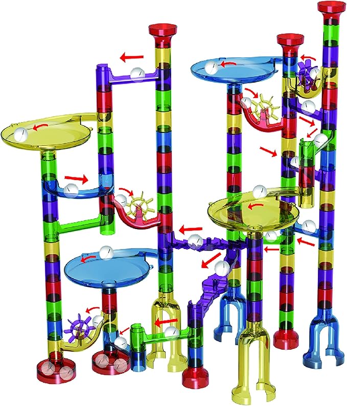Marble Mania Marble Run - Marble Runs for Kids - 162 Pieces Plus Storage Tub - Construction Toys for 4-8 Year Old Boys or Girls - Educational STEM Toys for 4+ Year Olds