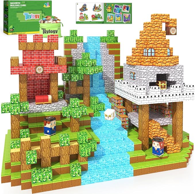 150PCS Magnetic Blocks - Magnetic Building Blocks STEM Toy, Build Mine Magnet World Craft Cubes for Kids, Magnet Blocks Montessori Sensory Toys for Toddlers, Kids Age 3-5 6-8 8-12 Boys Girls