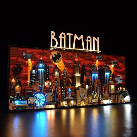 LightGo LED Lighting Kit Designed for Batman Compatible with Lego 76271 The Animated Series Gotham City Building Set - Not Include Model (Classic Version)