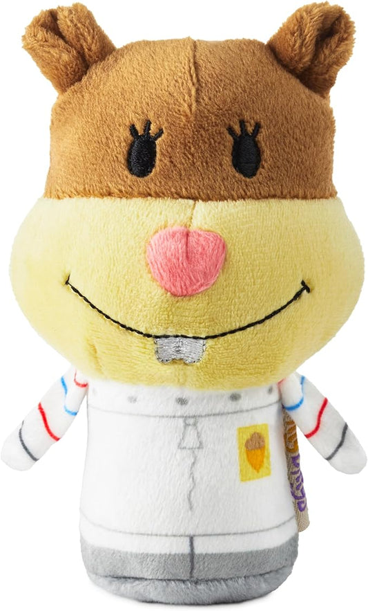 Hallmark itty Bitty Nickelodeon Spongebob Squarepants Plush Toy (Sandy Cheeks) 4" Mini Stuffed Animal, Easter Basket Stuffers