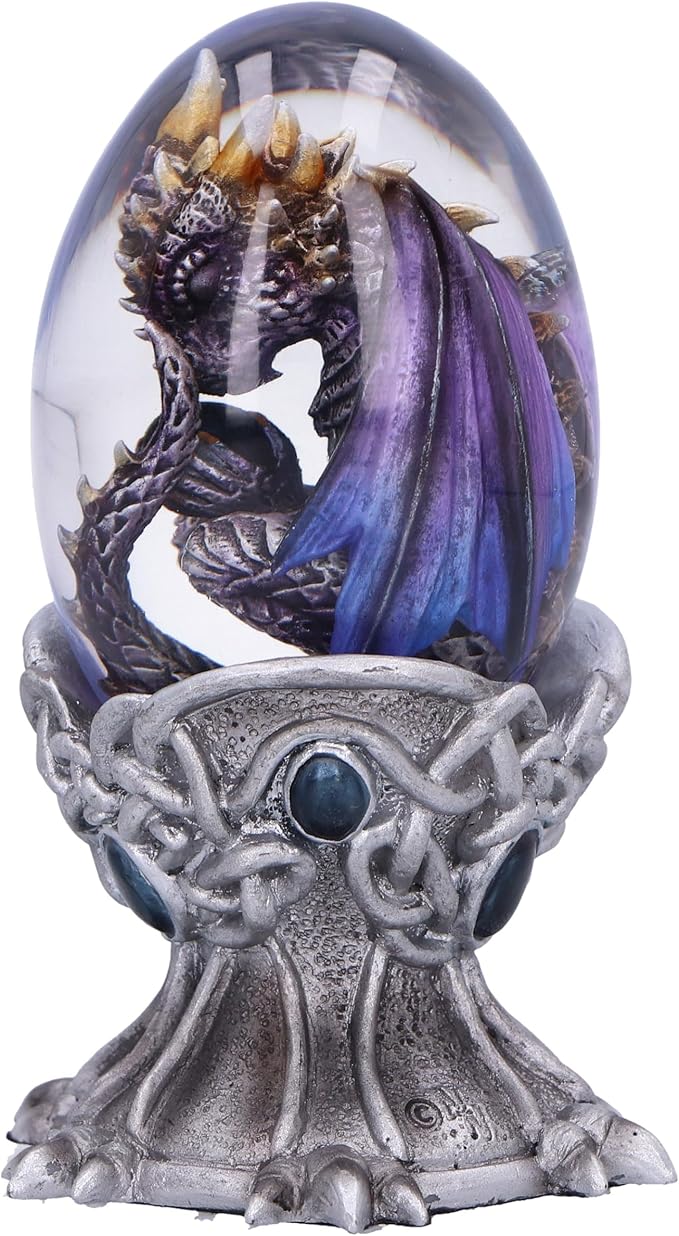 Nemesis Now Elemental Dragonlings, Glass Egg Figurine, Cast in The Finest Resin, Expertly Hand-Painted - Air