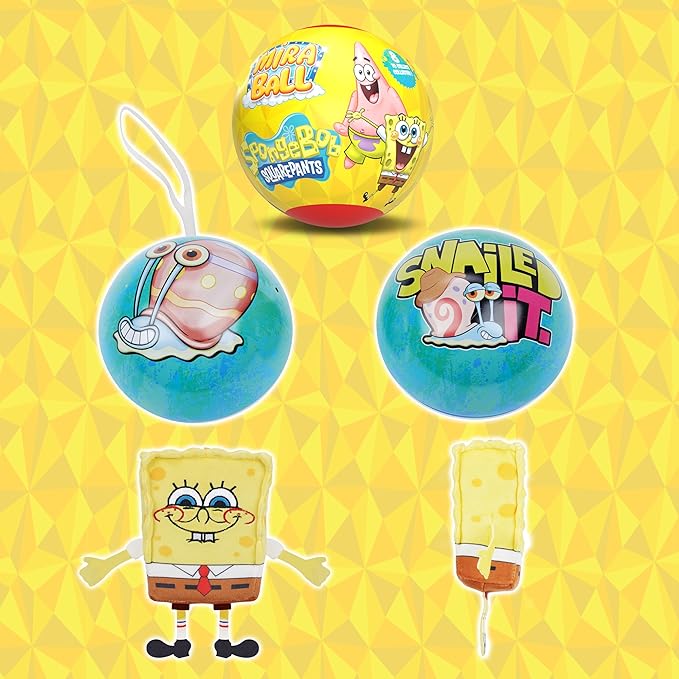 Spongebob Collectible Blind Box for Kids Aged 3+ - Plush Blind Box Mystery Toy with Mini Figures/Squishy Toy - Ideal Stocking Stuffers, Goodie Bag Stuffers, Toy Gift Ideas (4-Pack)