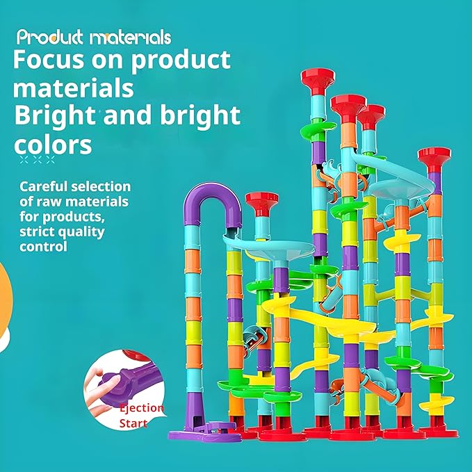 Marble Run Set - 172 Pcs STEM Learning Toy for Kids 4-8 Marble Track, Race Tracks for Kids, Marble Tower, Construction Building Blocks Toys (G21)