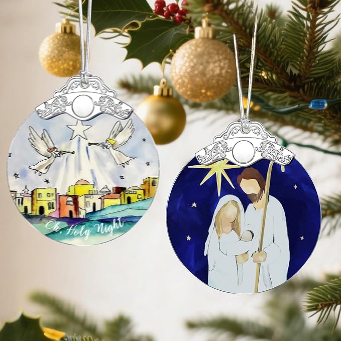 Nativity Christmas Ornaments: Christmas Tree Ornaments, Religious Holiday Decor, Stocking Stuffers, Gift Ideas, Xmas Gift, Christian Gifts & Religion Gifts