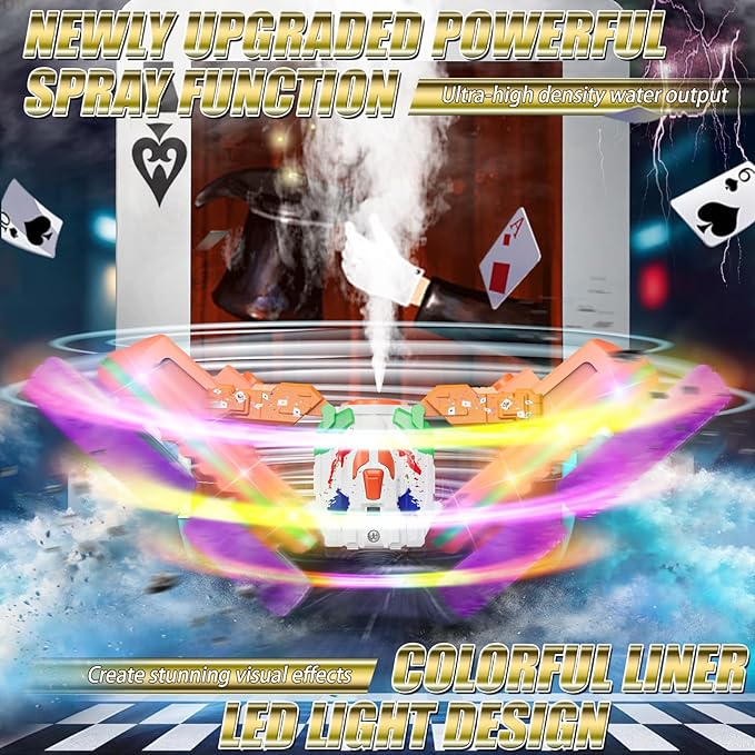 4WD RC Stunt Car with Cool Spray and Lights - Drift Car for Kids Toys for Boys & Girls Age 4-13 (Orange)