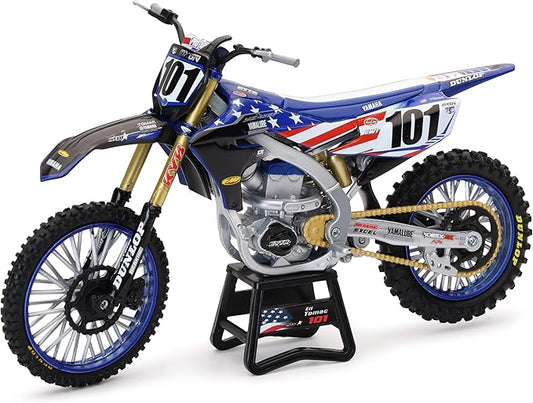 NewRay Toys Yamaha YZ450F Motocross of Nations Bike Eli Tomac Race Team Replica, 1:12 Scale, Kids, Gifts, Birthdays