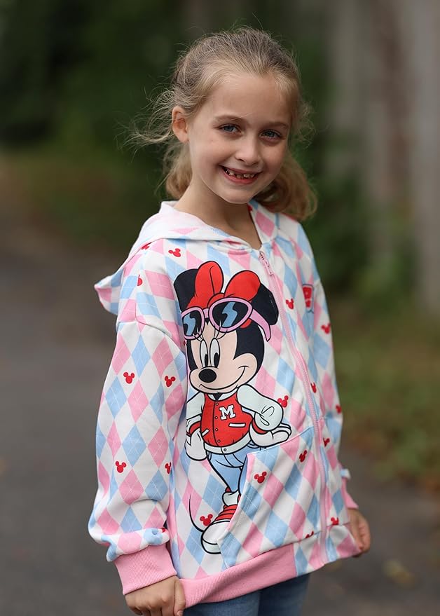Disney Frozen Stitch Princess Minnie Mickey Spiderman Girls/Boys Zip Up Hoodie Fall Zipper Sweatshirt Jacket Toddler-Big Kid