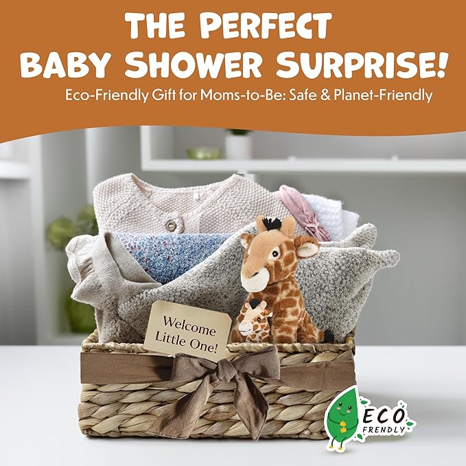 Mom and Baby Stuffed Animals for Boys & Girls, Safari Baby Shower Decorations, Nursery Decor, Zoo Animals for Toddlers, Quality Realistic Toys for Kids, Cute, Soft, Huggable, Squeezable (9.5" Giraffe)