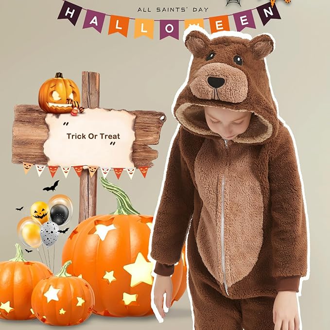 SWEETXIN Unise Kids Jumpsuit Cosplay Onesie One Piece Suit for Girls Boys Halloween Character Costume Dress Up Party