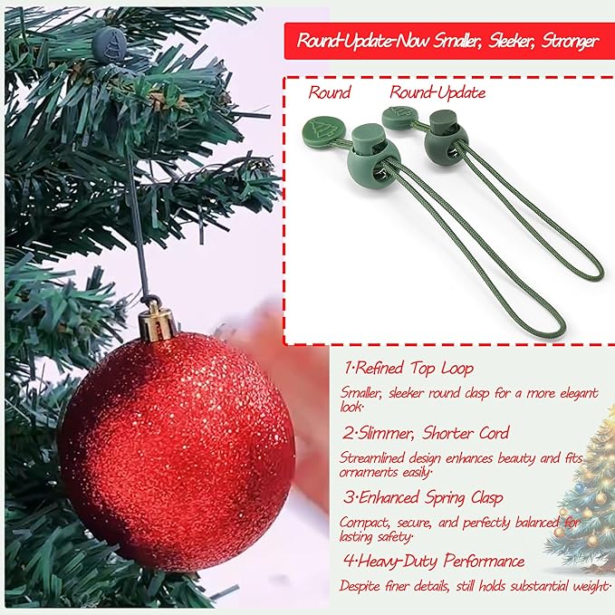 Ornament Hooks – Essential Christmas Tree Decorating Hangers Great Xmas Ornament Hooks for Hanging Christmas Decorations 35 PCS (Round-Upgraded-35pcs)
