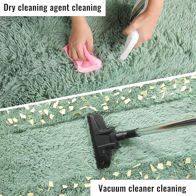 PAGISOFE Machine Washable Living Room Rug 8x10 Ft Sage Green Rugs for Bedroom Plush Fuzzy Large Carpet for Rooms Green Kids Rug Home Decor Aesthetic Non-Slip Large Rugs for Nursery Decor Boys Man Cave