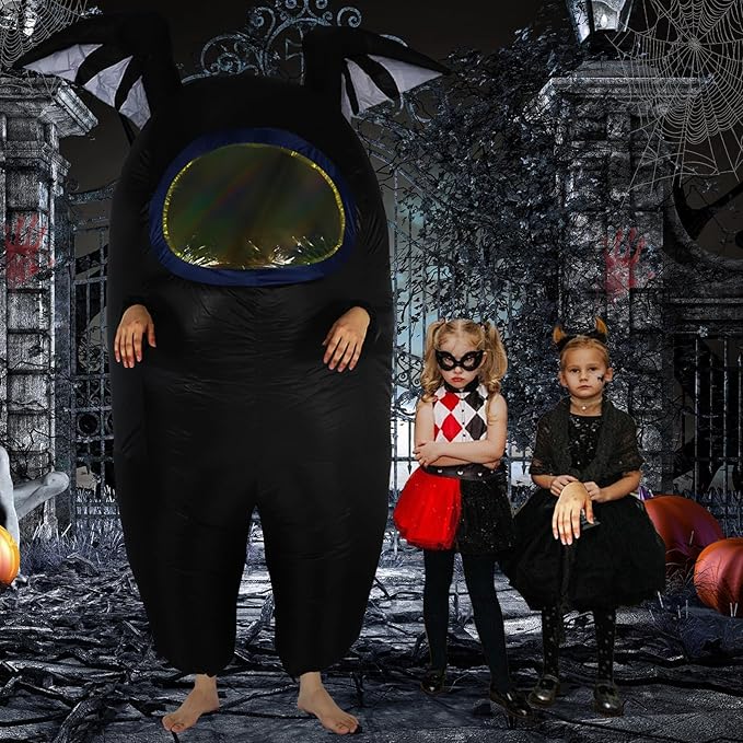 Astronaut costume inflatable costume Funny Halloween Spacesuit Party School Masquerade Game Fans with Bat Wings