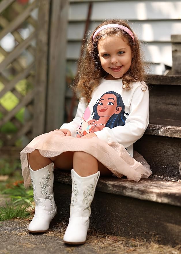 Disney Stitch Minnie Elsa Princess Sweatshirt Dress Toddler Girl Sequin Long Sleeve Pullover Clothes Fall Outfit 2-9 Years