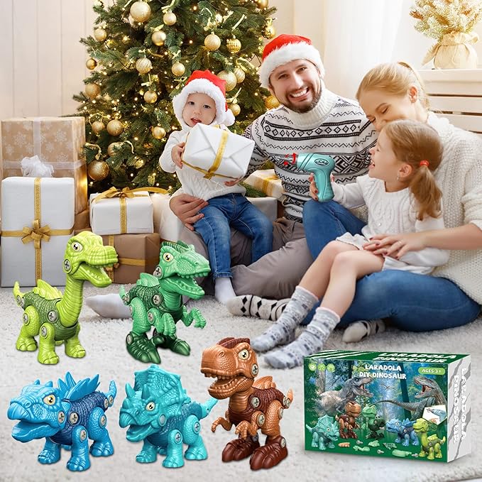 Kids Toys Stem Dinosaur Toy - Take Apart Dinosaur Toys for Kids 3-5 5-7 | Construction Building Boy Toys with Electric Drill | Party Christmas Birthday Gifts Kids Boys Girls 3 4 5 6 7 8 Year Old