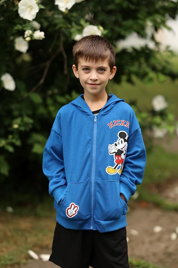 Disney Frozen Stitch Princess Minnie Mickey Spiderman Girls/Boys Zip Up Hoodie Fall Zipper Sweatshirt Jacket Toddler-Big Kid