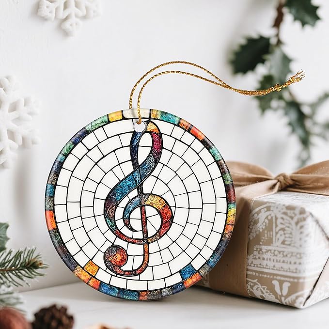 Musical Christmas Ornaments: Christmas Tree Ornaments, Holiday Decor for Musicians, Stocking Stuffers, Gift Ideas, Musician Gift, Music Teacher Gifts, Singer Gifts