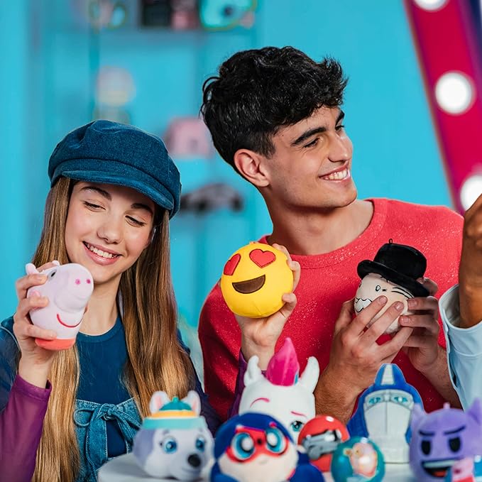 Peppa Pig Plush Mystery Ball with Stickers & Fidget Toys - Plushies Blind Box Cute Figures, Stuffed Animal Collectible Toys, Gifts, Prizes for Kids, Ages 3+ (4-Pack)