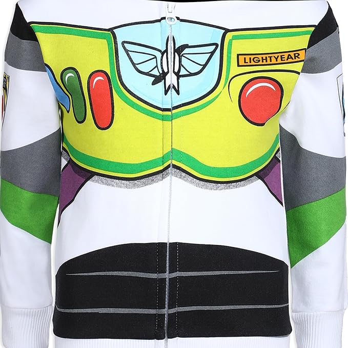 Disney Toy Story Woody or Buzz Lightyear Boys Zip Up Hoodie for Toddler and Little Kids