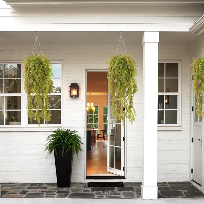 RECUTMS Christmas Artificial Plants Ferns Fake Vines Hanging Ivy Decor Plastic Greenery for Wall Indoor Outdoor Baskets Wedding Garland Pack of 3 (Autumn)