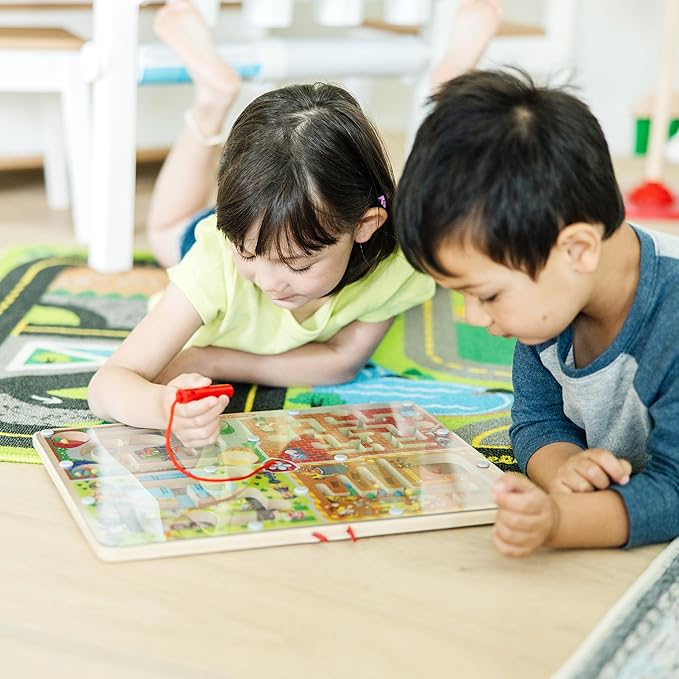 Melissa & Doug PAW Patrol Wooden 4-in-1 Magnetic Wand Maze Board - FSC Certified