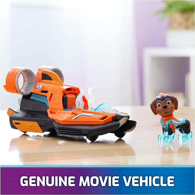 Paw Patrol: The Mighty Movie, Toy Jet Boat with Zuma Mighty Pups Action Figure, Lights and Sounds, Kids Toys for Boys & Girls 3+