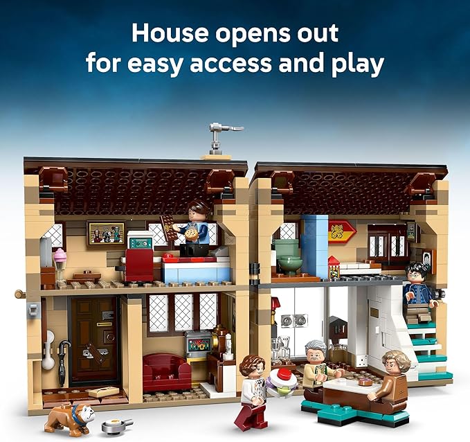 LEGO Harry Potter Privet Drive: Aunt Marge’s Visit Kids Toy - Buildable Book Nook and Room Decor for Boys and Girls, Ages 8+ - Collectible Harry Potter Minifigure - Birthday Gift Idea - 76451